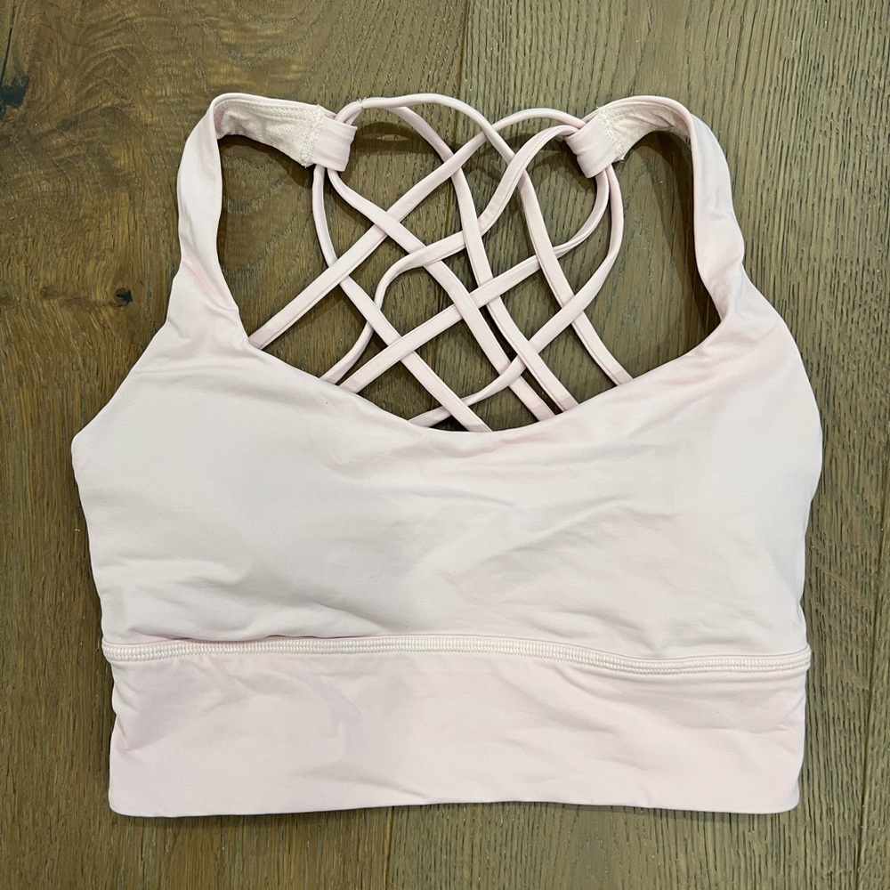 Lululemon sports bra. Size 4 light pink